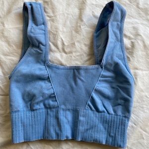 FREE PEOPLE GOOD KARMA TOP in light blue